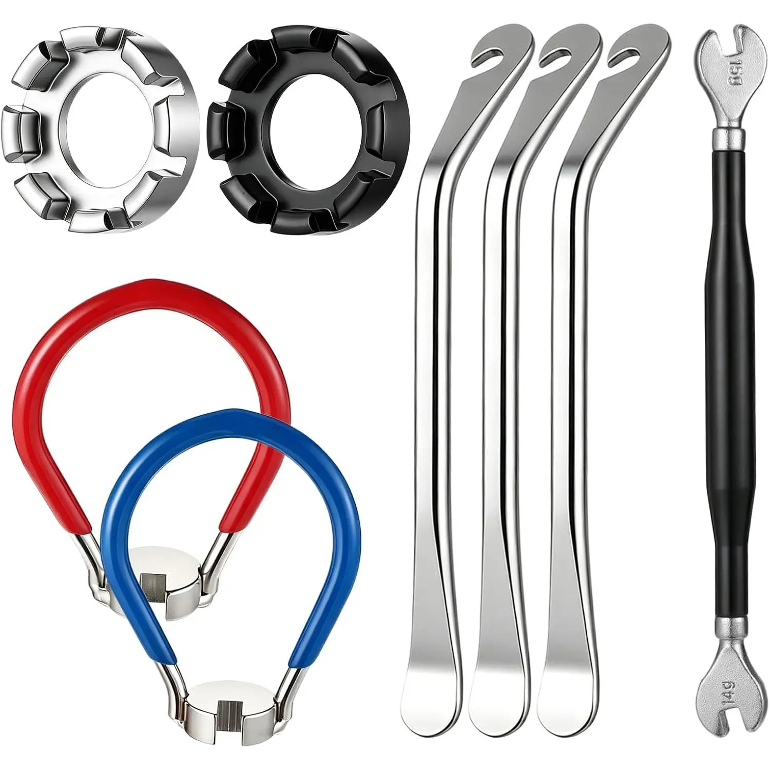 Outdoor sports  8PCS Bike Bicycle Tool Spoke Repair Truing Kit with Bicycle Tire Spoke Wrench, Bike Rim Truing Tool, and Durable Construction, Bicycles Spoke Wrench Bikes Repair Tools Kit for Bicycles
