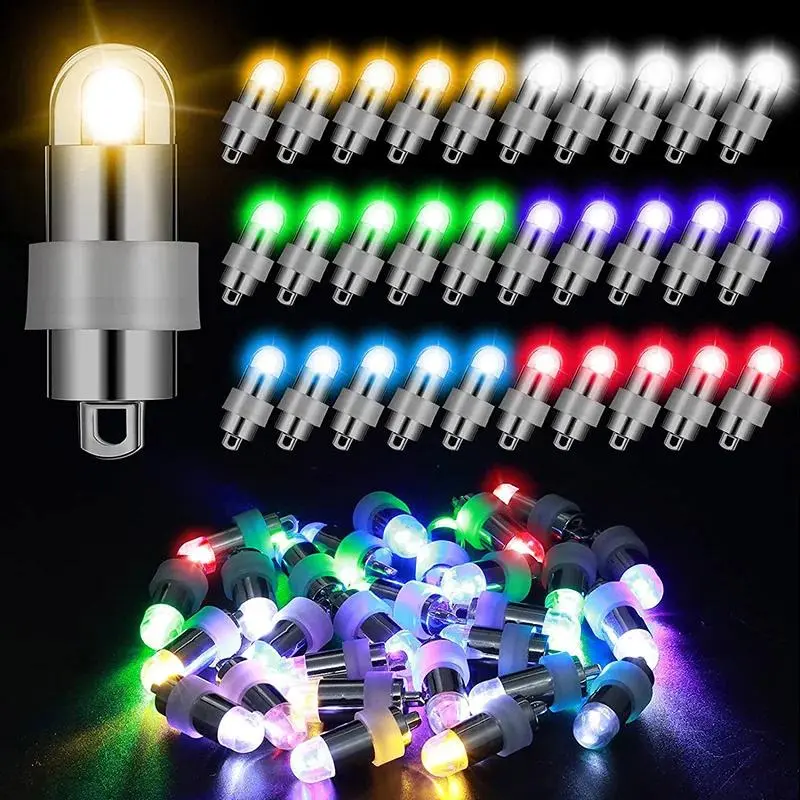 10/20/50pcs Waterproof LED Party Lights Seasonal Lighting for Balloons Paper Lanterns Balloon Wedding Halloween Christmas Party