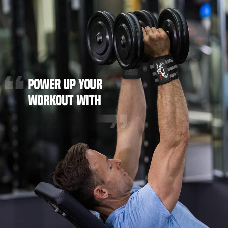 Wrist Wraps for Weightlifting - Adjustable Lifting Straps With Thumb Loop for Enhanced Gym Support, Powerlifting, Bodybuilding and Workout