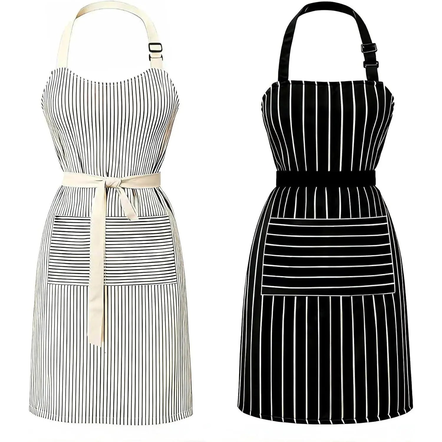 Custom Personalized Apron for Men Women, Kitchen Chef Cooking Customized Aprons with Pockets, Holiday Birthday