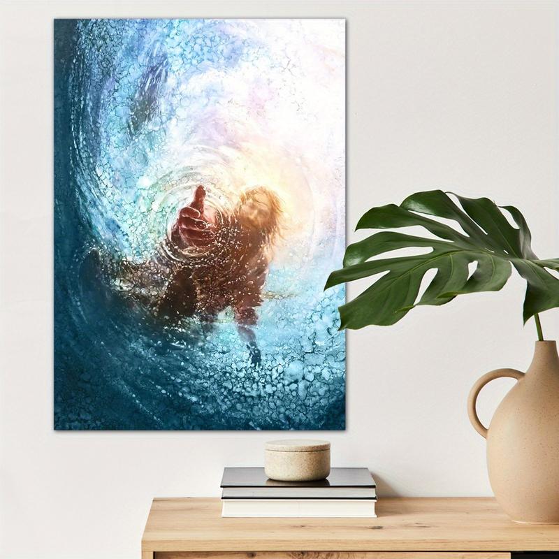 1 Count Jesus Christ Canvas Wall Art For Home Decor, High Quality Wall Decor, Canvas Prints For Living Room Bedroom Bathroom Kitchen Office Cafe Decor, Perfect Gift And Decoration Frameless