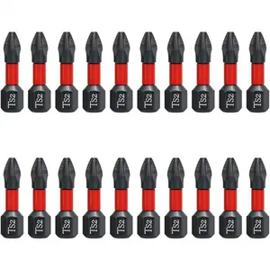 20 count 25mm Phillips  Bits PH2   Bit Anti-Slip Phillips#2 Impact Driver Bits 1/4 Inch Hex Shank TS2 Screw Driver Bits