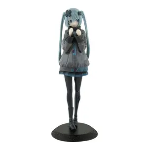 New  Desktop Cute 8.07inch Hatsune Miku Kwaii Style Anime Figure Toys PVC Model Collector Doll Birthday Gift