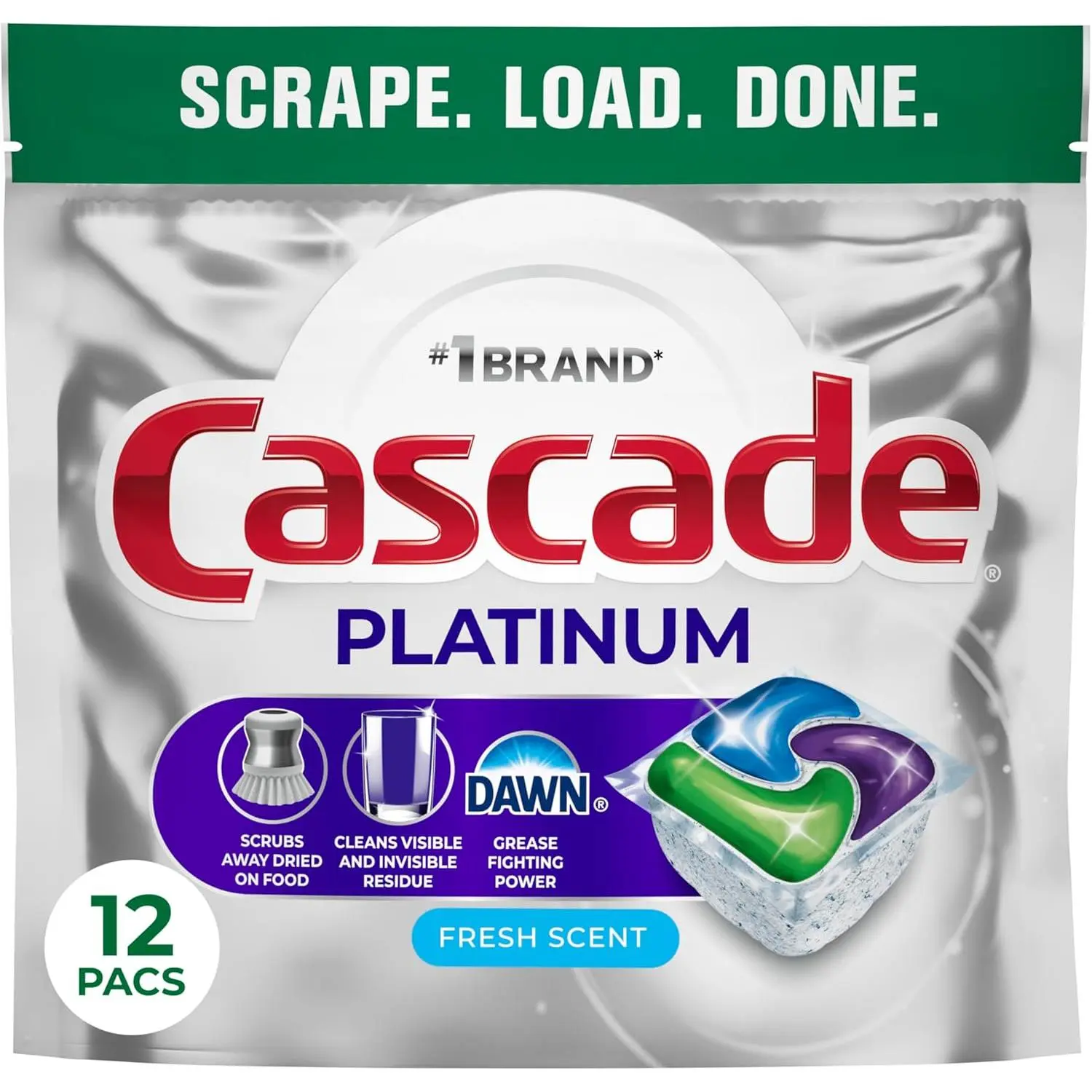 12 Count Fresh Scent Dishwasher Detergent Pods Powerful Stain Removal Dish Soap Tablets for Automatic Dishwasher Household Kitchen Cleaning cozy home