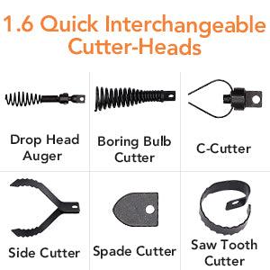 【GARVEE】50Ft x 5/16 Inch Drain Cleaner Machine, Electric Drain Auger Professional for 3/4 to 3 Inch Pipes