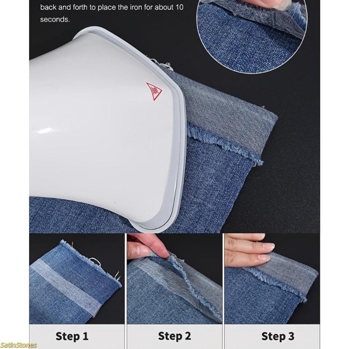 2559-inch Double-sided Adhesive-backed Lining | Hot-melt Nonwoven Ironing Bonding Fabric — Suitable for altering garments, trouser hems, and short edges of fabric.