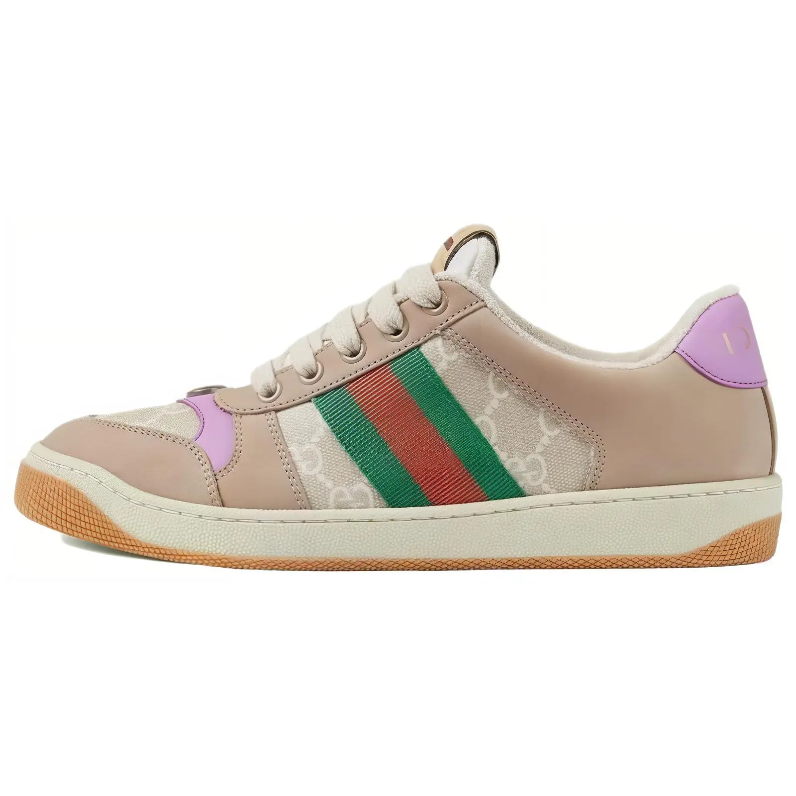 Gucci Screener Dirty Sneakers for Women – Canvas and Leather, Comfortable Low-Top Fashion Shoes Verifiable, with credentials and supporting global authentication