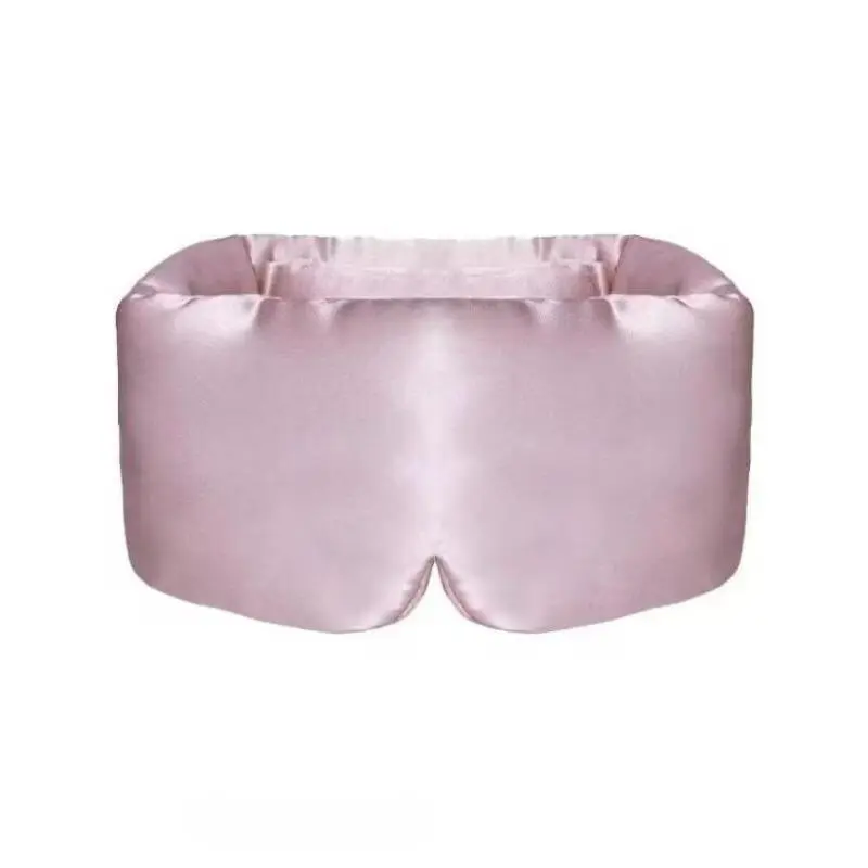 3D Weighted Silk Sleep Mask for Women, Solid Cooling Design with Adjustable Strap - Pressure-Free for Travel & Self-Care, Includes Storage Pouch, Travel Size