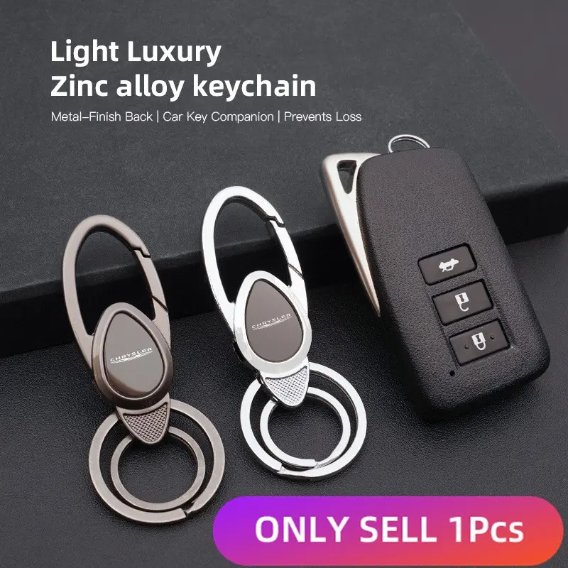 1Pcs Car Zinc Alloy Keychain Key Ring For Chrysler 300c 200 Pacifica Phev Voyager Sebring Aspen PT Cruiser Airflow Crossfire Concorde