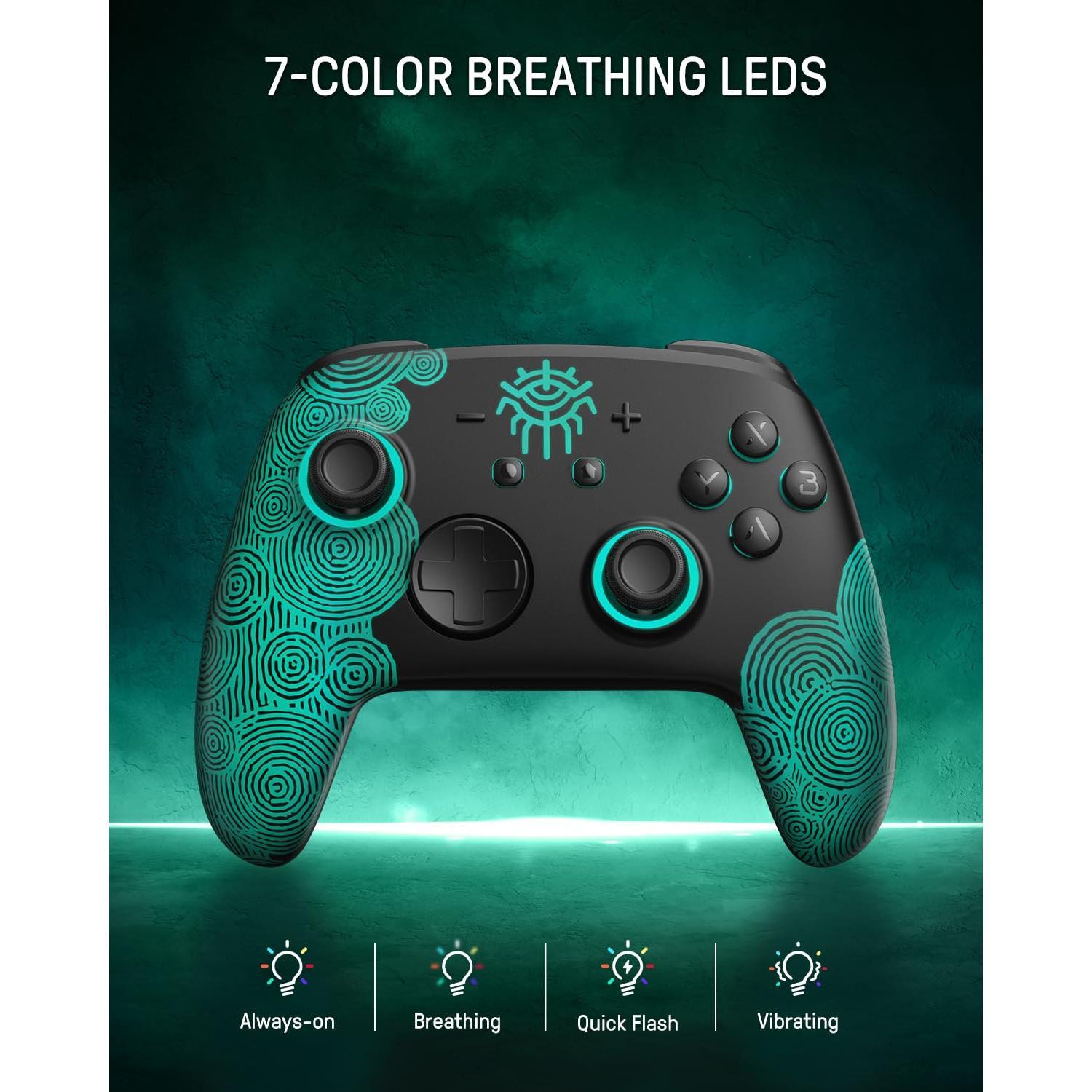 2 Pro Controller -Key Wake Up for Switch2/OLED,   Controller with Hall Effect Joysticks, NFC Function, Black  Remote Gamepad with 7 LED/Paddle/Turbo/Motion