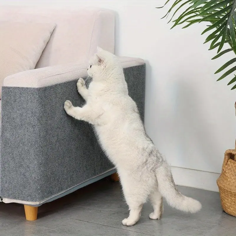 Self-Adhesive Cat Scratching Board, Thick Polyester Felt, Customizable, No Tools Needed, Ideal for Indoor Cats, Wall and Door Back Scratch Zone