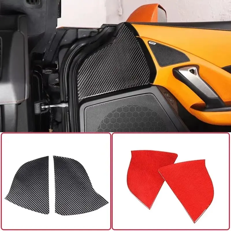 For 2014-2019 Chevrolet Corvette C7 Soft Carbon Fiber Car Styling Car Car Door Anti-Collision Cushion Sticker Auto Accessories Car Decoration