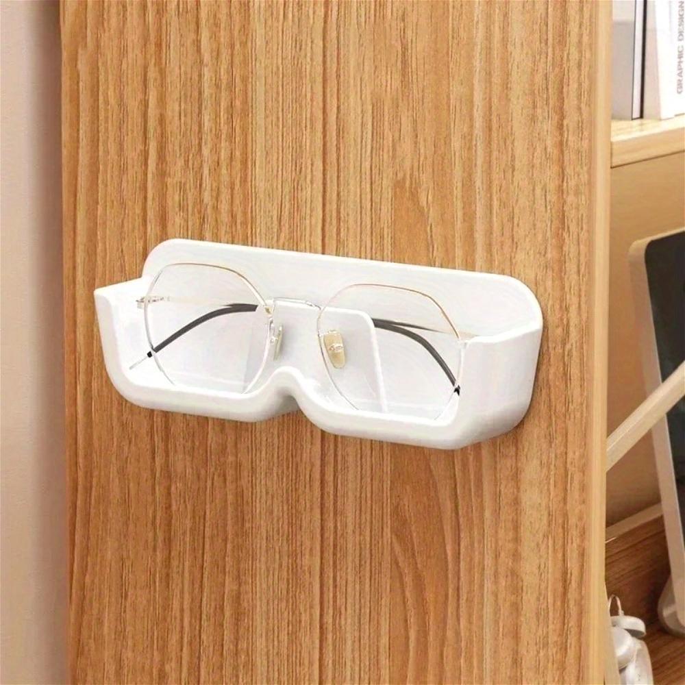 Wall Mounted Glasses Storage Rack, 1 Count Punch Free Glasses Holder, Wall Mounted Organizer, Space Saving Easy To Pick Up and Easy To Access Design Glasses Holder