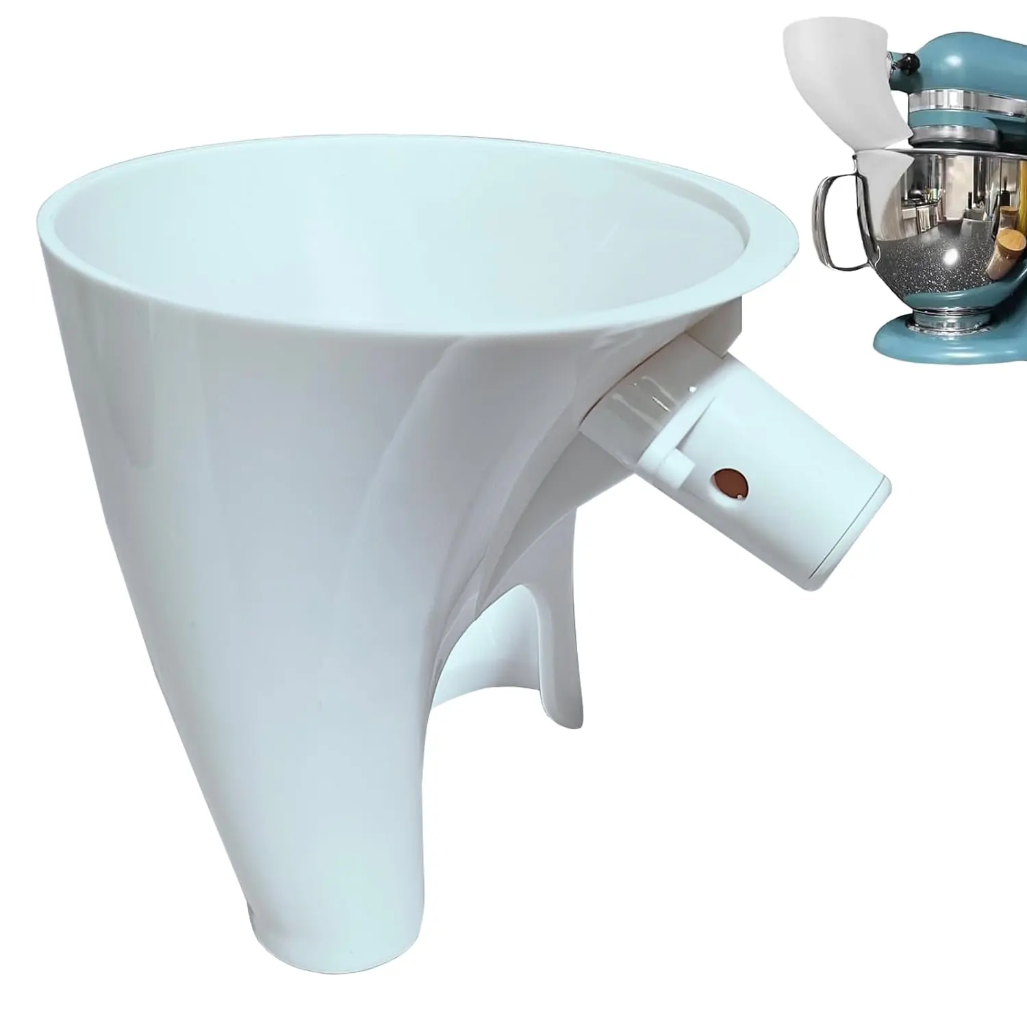 Flour Funnel for  Stand Mixers, Compatible with Artisan KSM150 and Bowl Lift Models, Lightweight Baking Accessory, Easy-Pour and Clean Design