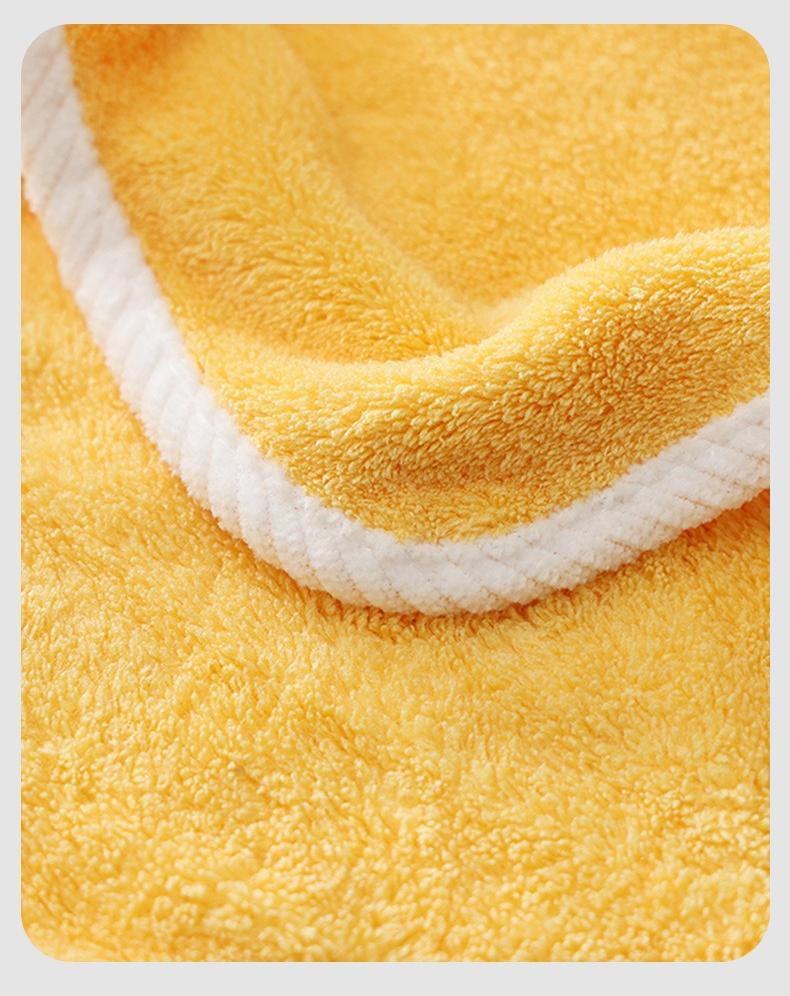 Xmas Coral Fleece Kids Hand Towel: Cartoon Hanging Style, Festive Creative Design, Home Decor & Friend Gift