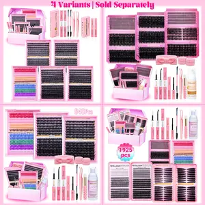 Individual False Eyelashes Kit, 1 Box Mixed Length & Styles Natural Look Eyelash Extensions, Self Grafting Curl Eyelashes, Eye Makeup Enhancement, Diy Volume Eyelashes, Mega Volume Lashes, Diy Lash Kit
