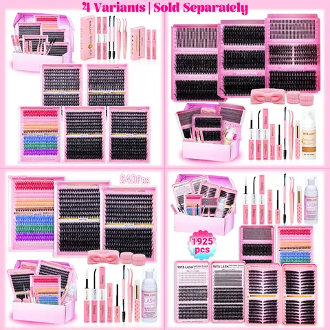 Individual False Eyelashes Kit, Eyelashes, Voluminous False Eyelashes, Volumized False Eyelashes, 1 Box Mixed Length & Styles Natural Look Eyelash Extensions, Self Grafting Curl Eyelashes, Eye Makeup Enhancement, Diy Volume Eyelashes, Diy Lash Kit