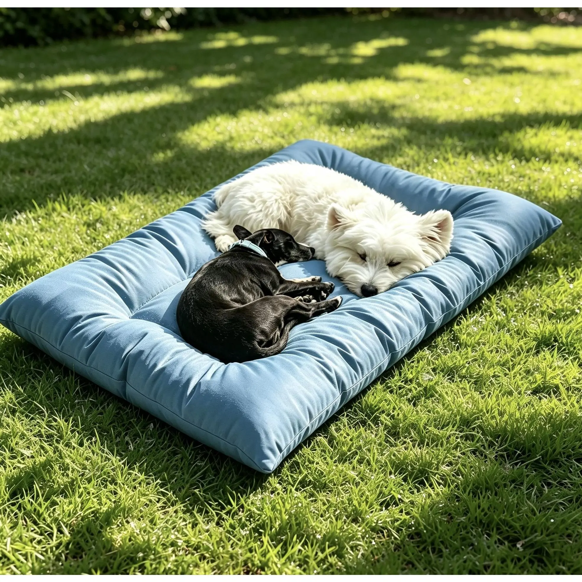 Extra-Large Cooling Dog Bed for Summer Comfort - Ultra-Soft Plush Mat with Non-Slip Base