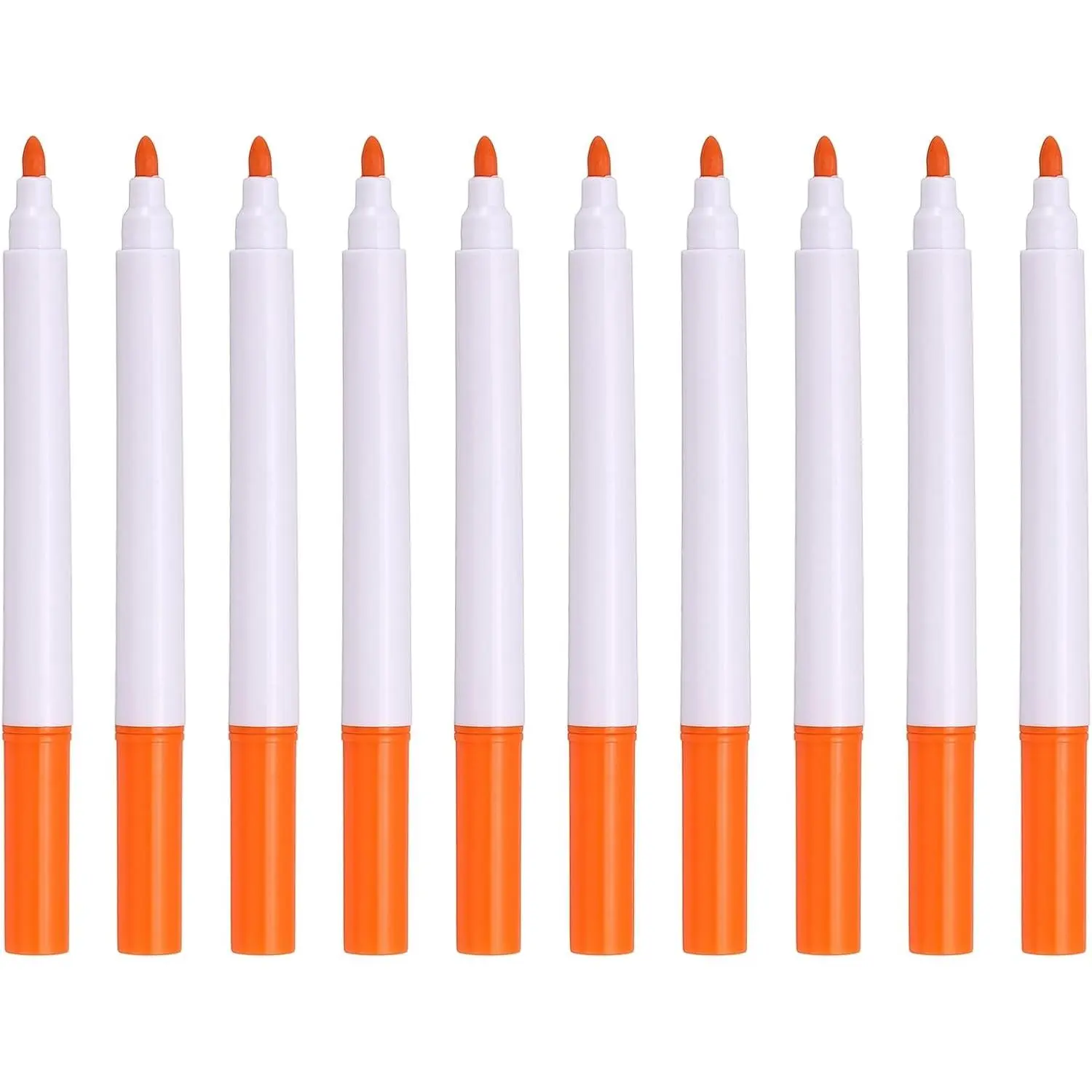 Liquid Chalk Markers, 10 count Chalk Board Dry Wet Erase Pens Fine Tip Washable Window Marker Pens for Blackboard  Kitchen Fridge Calendar Whiteboard Clear Glass, Orange