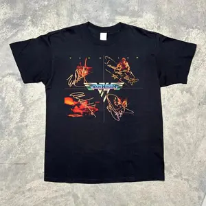New Van Halen rock band concert black unisex T-shirt, cotton, all sizes