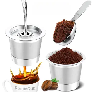 2-Piece Reusable K-Cups Set, Stainless Steel Refillable K-Cup Pods For Keurig Brewers, Keurig-Compatible Metal Coffee Pods, K-Cup Filters, Mesh, Kitchen Gadgets