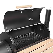 Rovsun BBQ Charcoal Grill, Outdoor Patio Barbecue Cooker with Offset Smoker, Wheels and Tray for Balcony Picnics, Party and Camping Rovsun BBQ Charcoal Grill, Outdoor Patio Barbecue Cooker with Offset Smoker, Wheels and Tray for Balcony Picnics, Party and Camping
