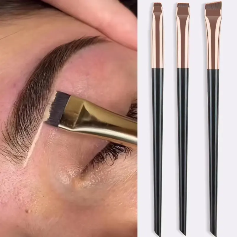 3pcs/set Blade Eyeliner Brush Eyebrow Brush Portable Flat Fine Eye Liner Brow Contour Makeup Brushes Brush Fine Tips Makeup Tool Eye Brush Kit