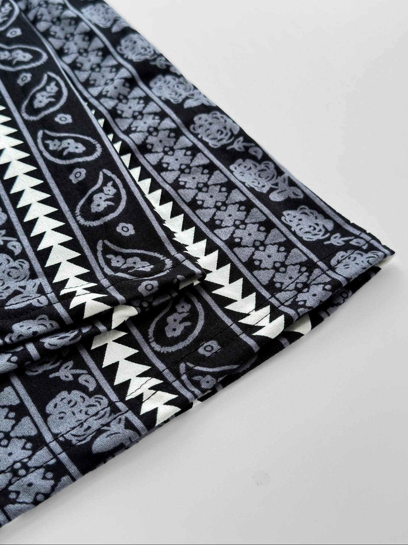 Women's Geometric Print Flared-Leg Pants, Casual Comfy Trousers for Daily Wear, Ladies Bottoms for All Seasons