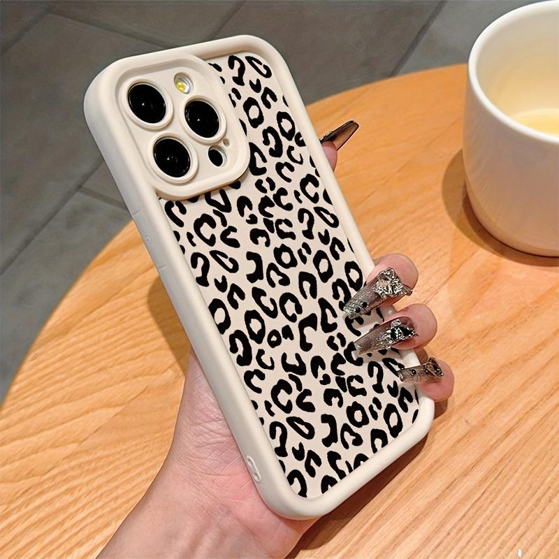 Gaozhu Ancient White Leopard Print Black TPU Shockproof Full Coverage Protective Case for iPhone 17 E Air Pro ProMax iPhone16 15 14 Plus 13 12 Mini 11 X XS XR, Dropresistant Cover, Trendy Phone Case, Fashionable Cover, Durable Phone Cover, Iphone Cover