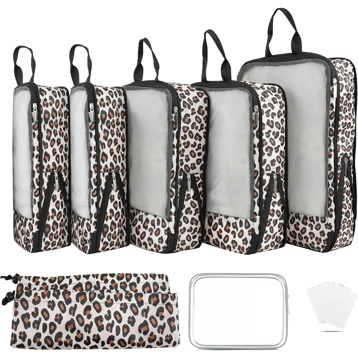 7 count Compression Packing Cubes for Travel Luggage, Lightweight Suitcase Organizer Bags Set, Compression Packaging Cube for Travel Essentials, Packing Cubes for Carry  Suitcase