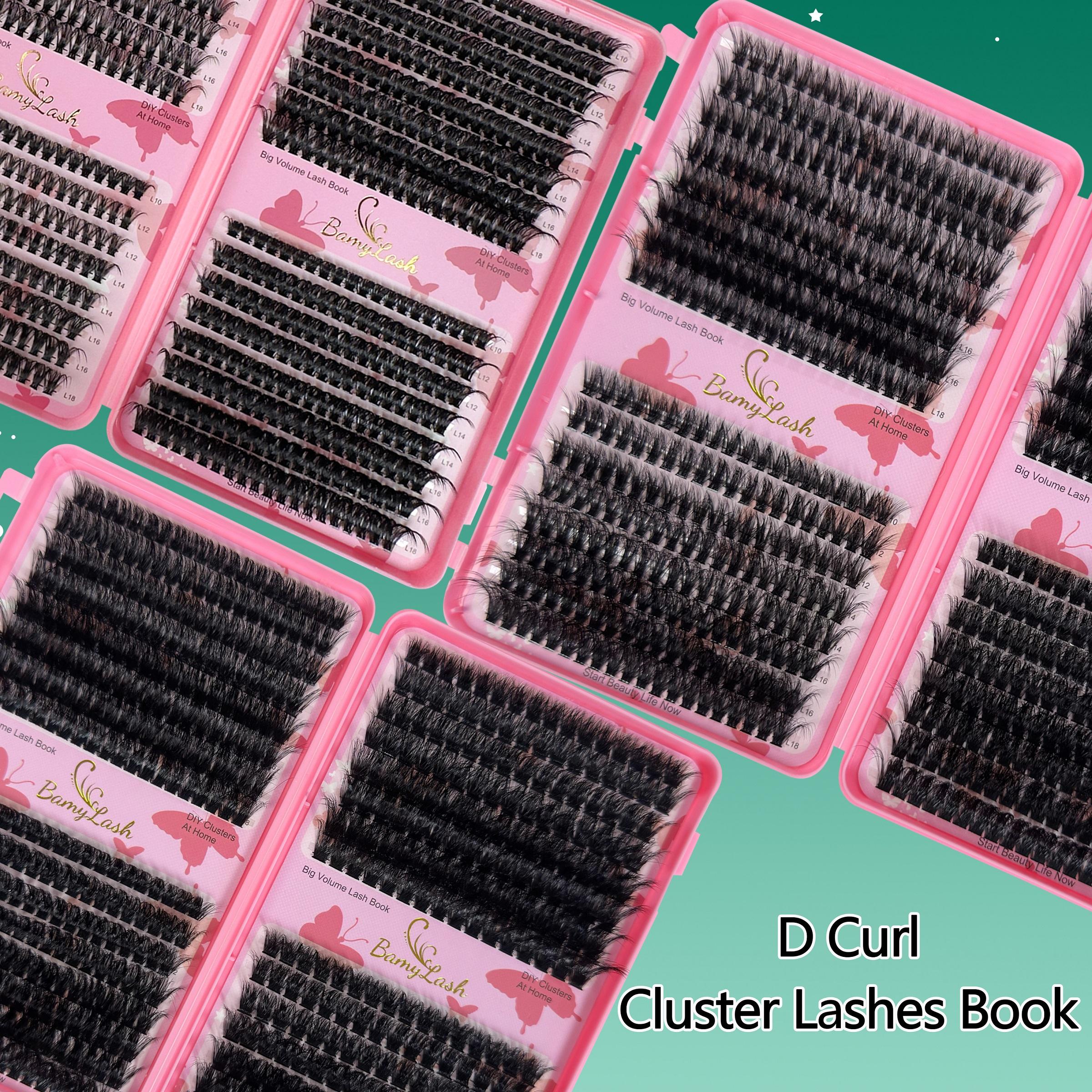 476-1856 Pcs Cluster Eyelash Kit Set, Mixed Length and style D Curl 3D Lashes, Synthetic Fiber, Includes Glue Remover Tweezer, Home Lash designer Lash Kit Lash Extension,Ideal for Beginners & Daily Makeup Use