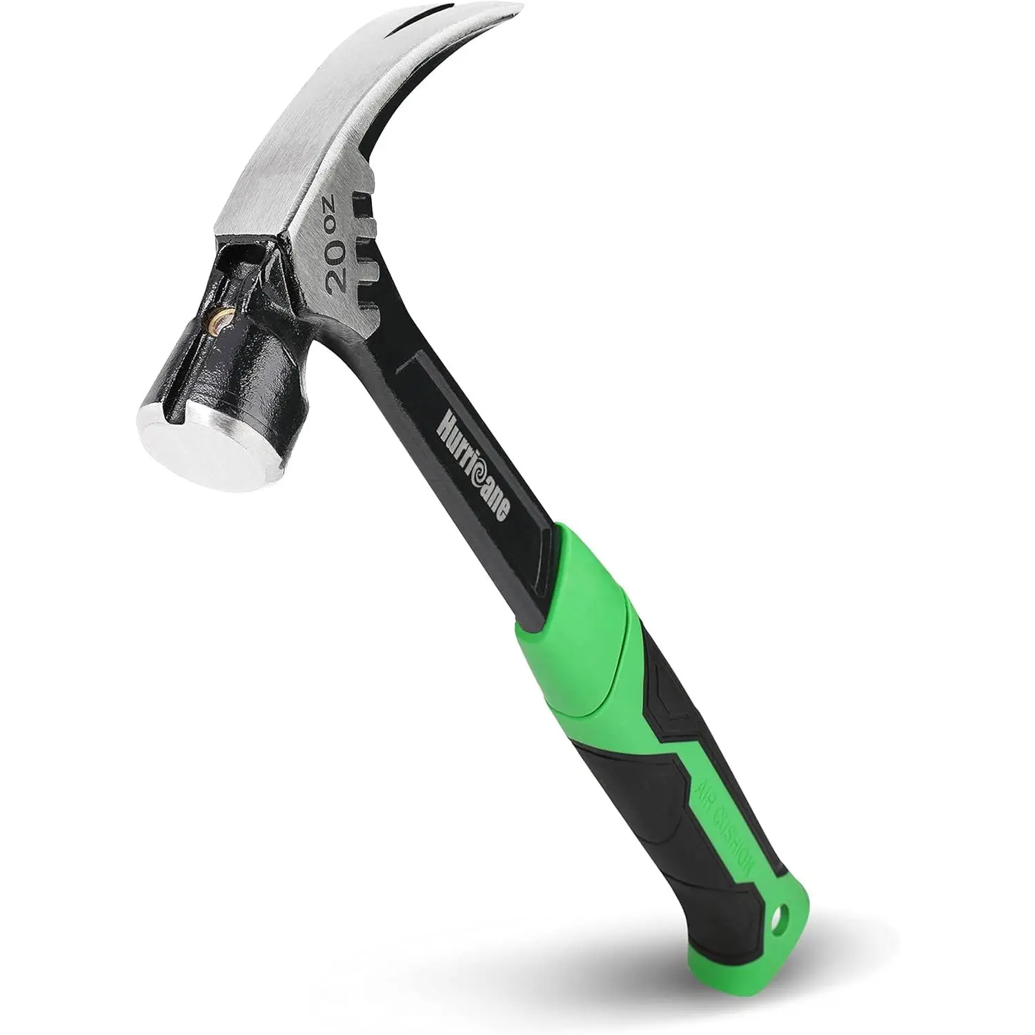 Claw Hammer - 20 oz Straight Rip Claw with Nail Holder, Shock-Absorbing Handle, 1-Piece Forged Construction