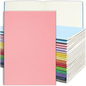 24 Pack A5 Blank Books for Kids - 5.5"x 8.3" 60 Pages Unlined Paper, Bulk Small Journals Notebooks Sketchbooks with Colorful Soft Cover for Drawing & Writing, Travel Size
