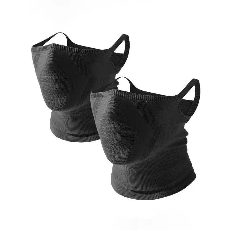 2‑Pack Breathable Windproof Athletic Half‑Face Masks with Ear Loops for Men, Ideal for Running, Cycling & Outdoor Activities
