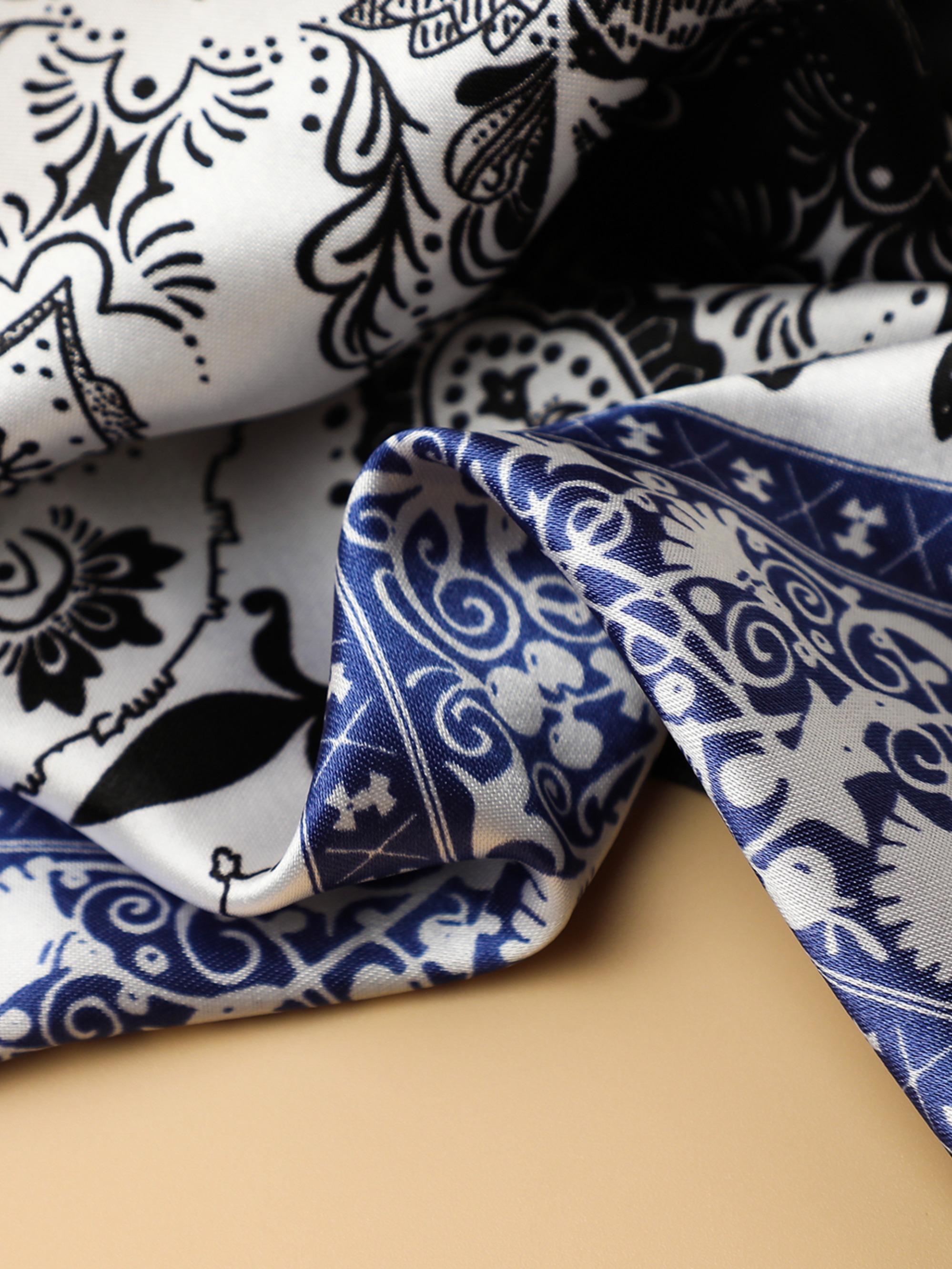 Paisley Print Square Scarf, Fashionable Soft Comfortable Bandana for Women & Men, Casual Versatile Scarf for Daily Wear, Boho Style Scarf, Fashion Accessories for Spring & Fall