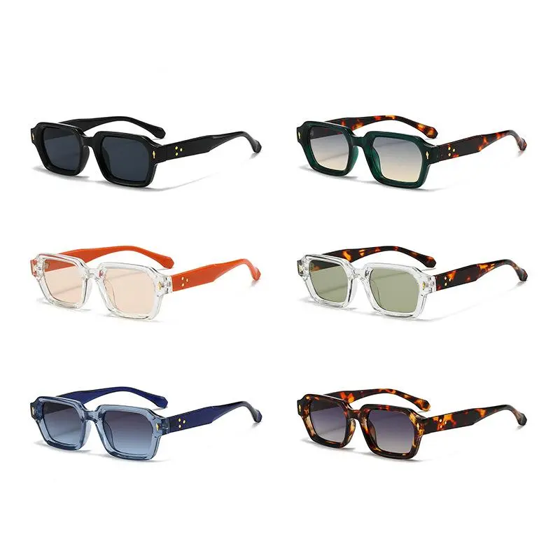 Unisex Polarized Sunglasses - TR90 Nylon, Lightweight, Retro Color Block, UV Protected, Stylish Accessories, Trending Glasses, 1 Size for Daily Wear, Driving, One Size