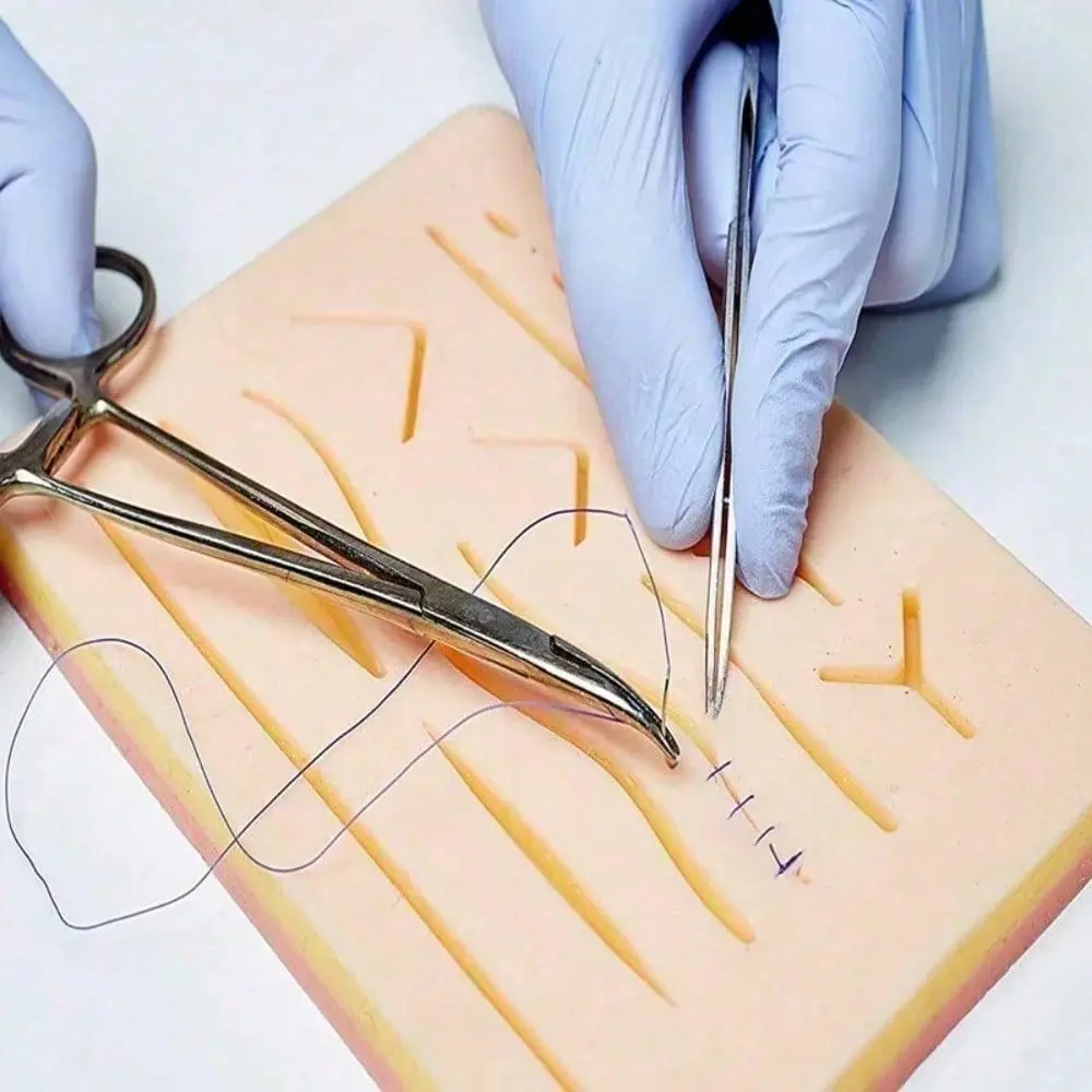 Skin Surgery Pad Surgical Suturing Training Kit, Anatomy Suturing Practice Set, Trauma Accessories for Medical Students and Doctors