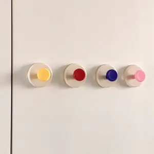 4 Pcs Dopamine Color Suction Hooks Heavy Duty No Drill Wall Hooks for Entryway Door Rear Key Backpack Hat Storage Adhesive Hooks Perfect Wall Organizer Solution for Shelving and Easy Organization