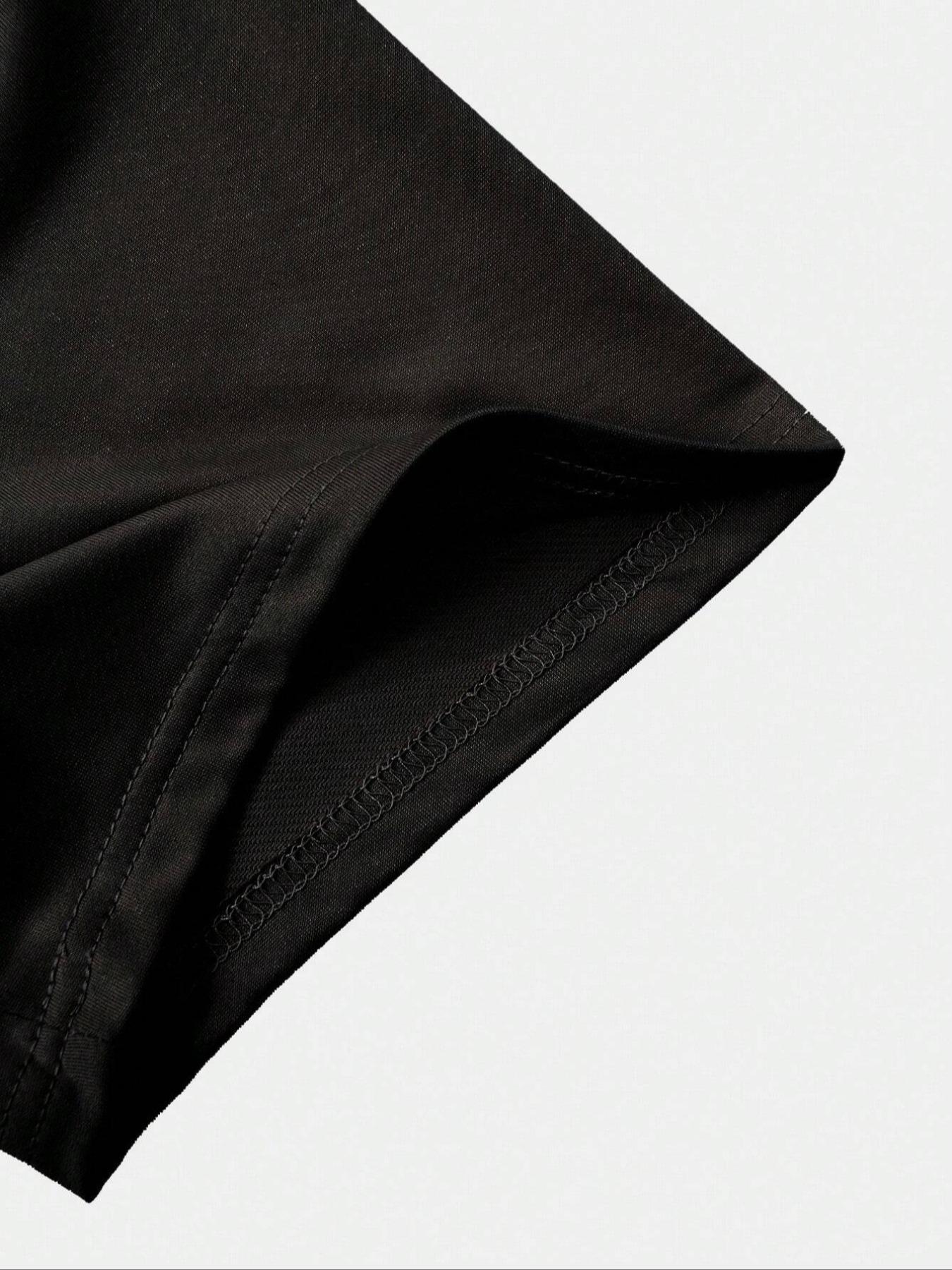 Men's Palm Tree & Letter Print Short Sleeve Graphic Tee, Regular Fit Casual Street Round Neck T-shirt for Summer, Men's Top for Daily Wear