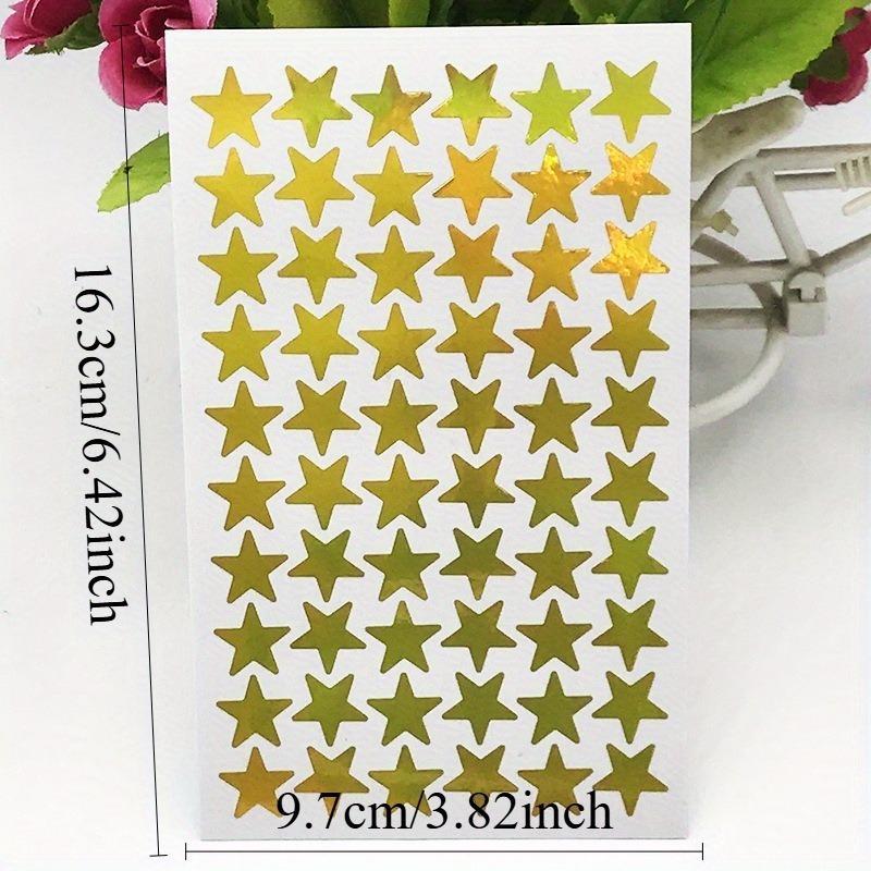 Star Pattern Laser Sticker, 5 Counts/set Self Adhesive Decorative Sticker, Art Stickers, DIY Decals for Scrapbooking, Journaling, Gift Wrapping, Sticker Packs