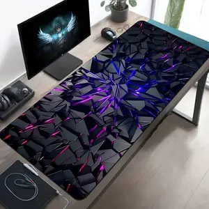 Silica Gel Game Mouse Pad, Base with Blue Gradient, Non-Slip Rubber Bottom, Washable, Durable, Ideal for Gamers, Office, School, Home Decor