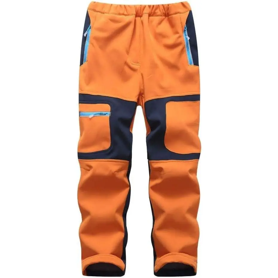 Kids Boy's Snow Waterproof Pants Youth Fleece Lind Hiking Softshell Warm Insulated Trousers