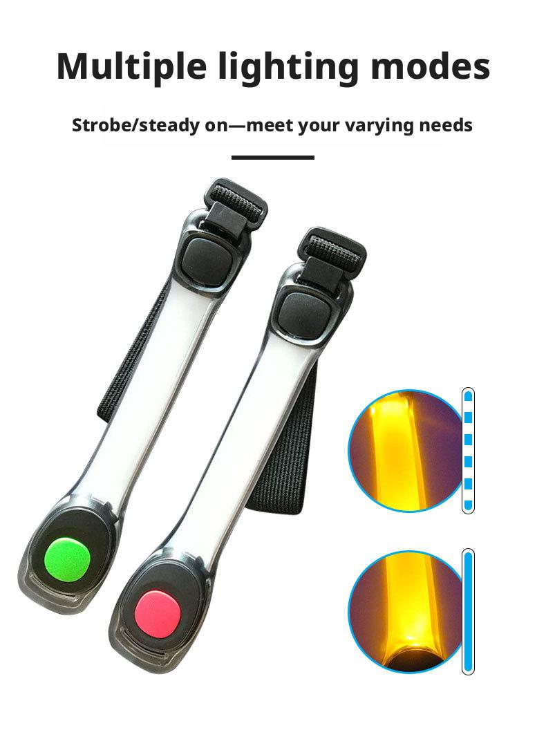 Waterproof LED Armband Light for Running Cycling Hiking Hook-and-Loop Closure Night Visibility Reflective Arm Band