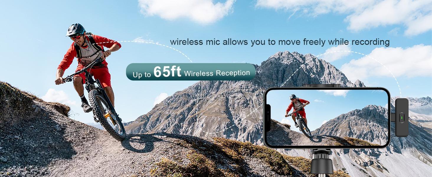 SQ-KBK002 Professional Wireless Mini Microphone for iPhone, iPad, Android Phone - Bluetooth Lavalier Lapel Mic for Video Recording - Clip on USB C Microphones for YouTube Tiktok Podcast Vlogging