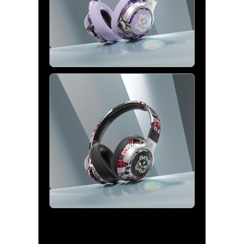 Wireless Gaming Headsets, 5.3 Generation, Wireless 360° Stereo, Light Folding Design, Noise-cancelling Microphone, Type-C Charging & USB-C Interface, Clear Call Music, Sports Music Compatible, Wireless Gaming Headset