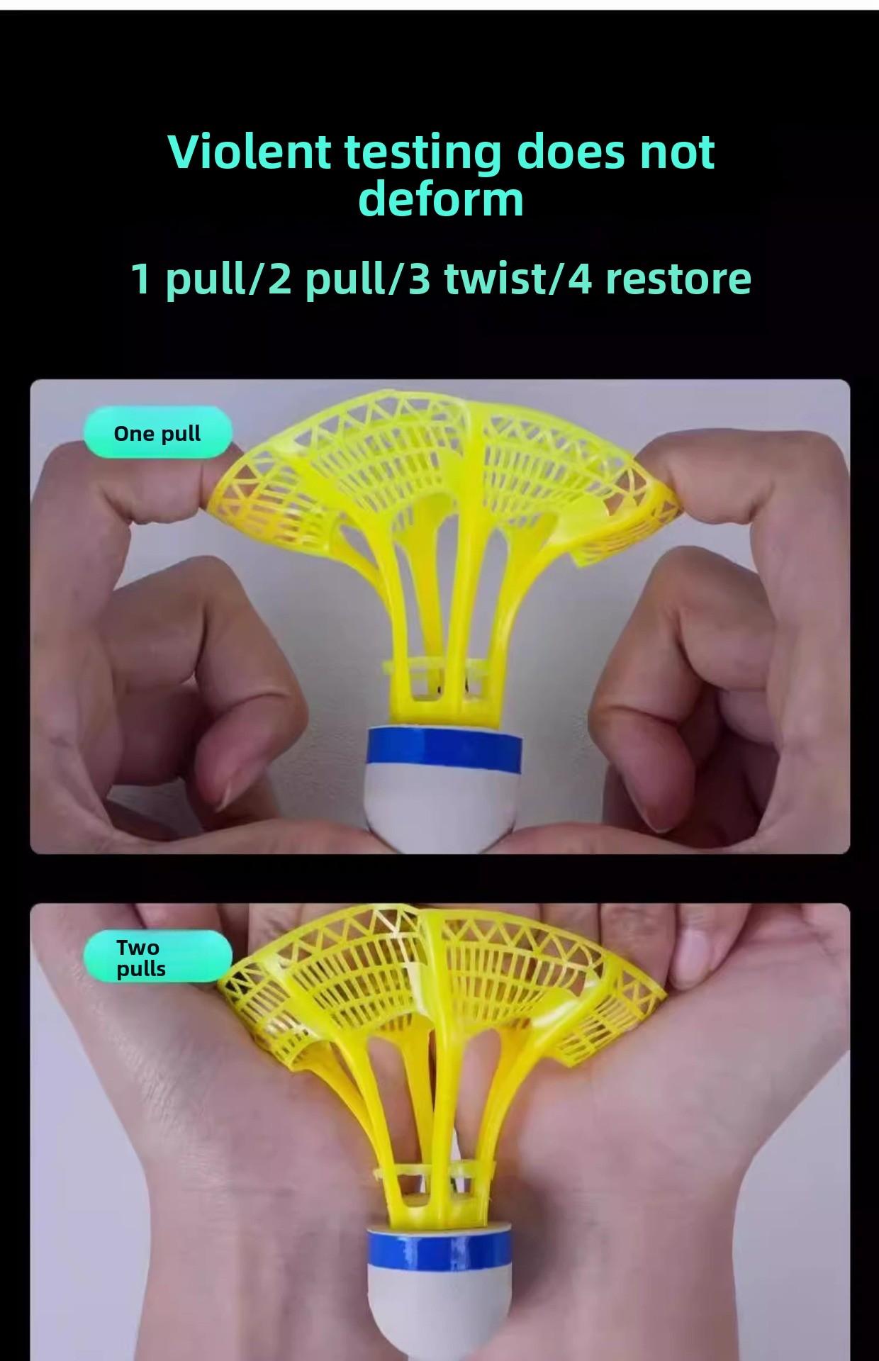 Badminton windproof training ball can't be broken, luminous high elasticity, windproof glow