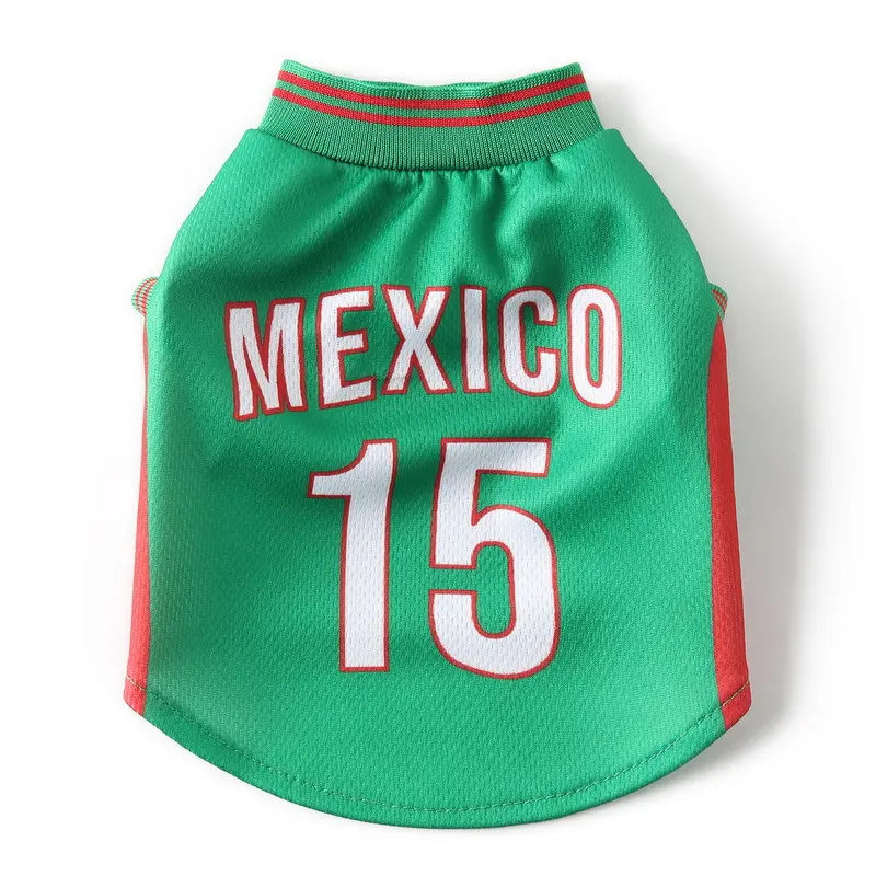 Dog Soccer Jersey for Small & Medium Puppies, Lightweight Breathable Mesh Sleeveless Pet Shirt, Cute Athletic Dog Sport Outfit Perfect for Game Days, Parties, Pet Photos & Everyday Walking