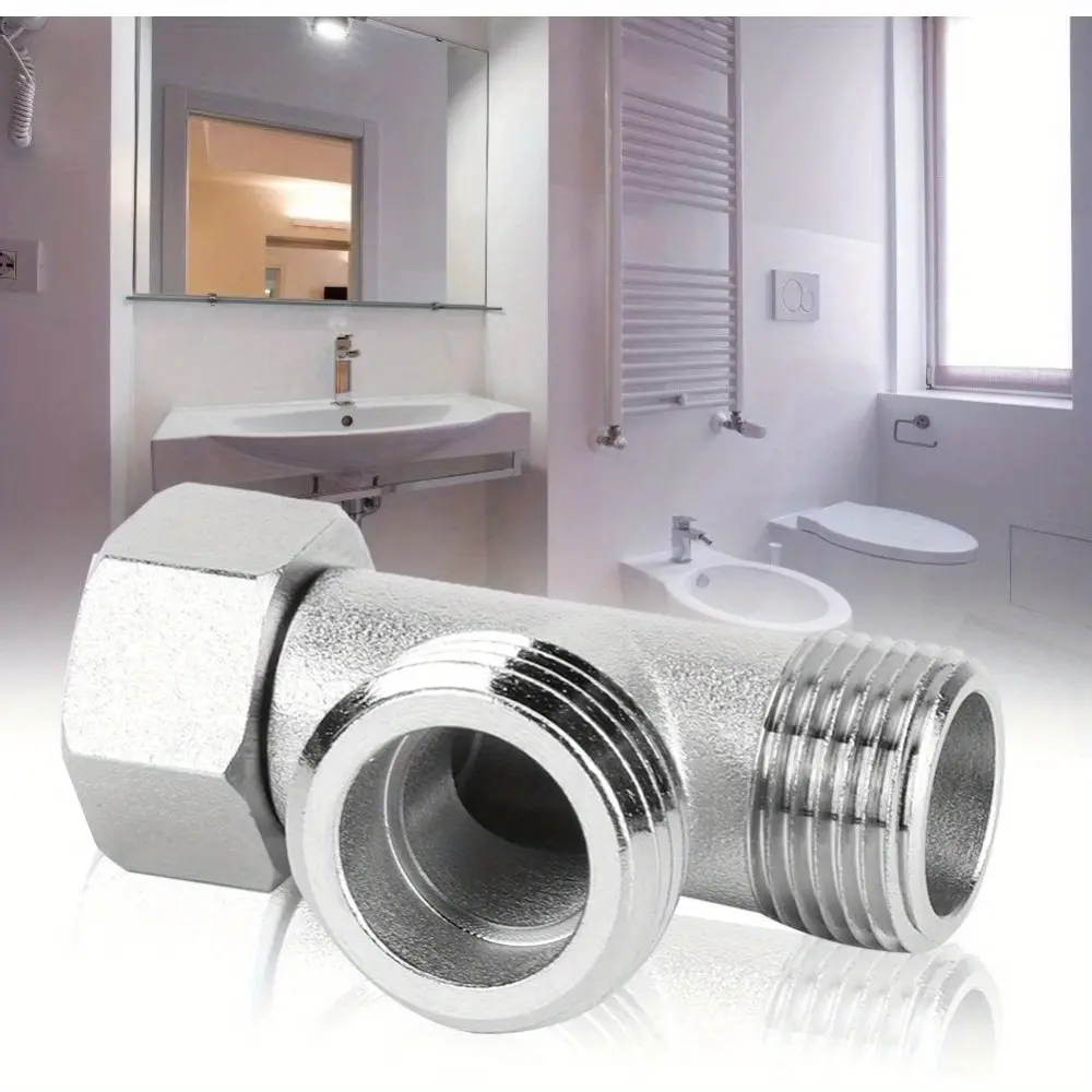 Heavy-duty T-type pipe fitting valve with 180° rotating T-joint, corrosion-resistant, suitable for bathrooms and toilets, applicable to residential/commercial use, bathroom fixtures, durable structures, precision engineering, and flow control valves