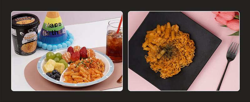 Cheese Flavor Instant Rabokki (2 Cups)  Korean Ramen  Tteokbokki Quick Street Food