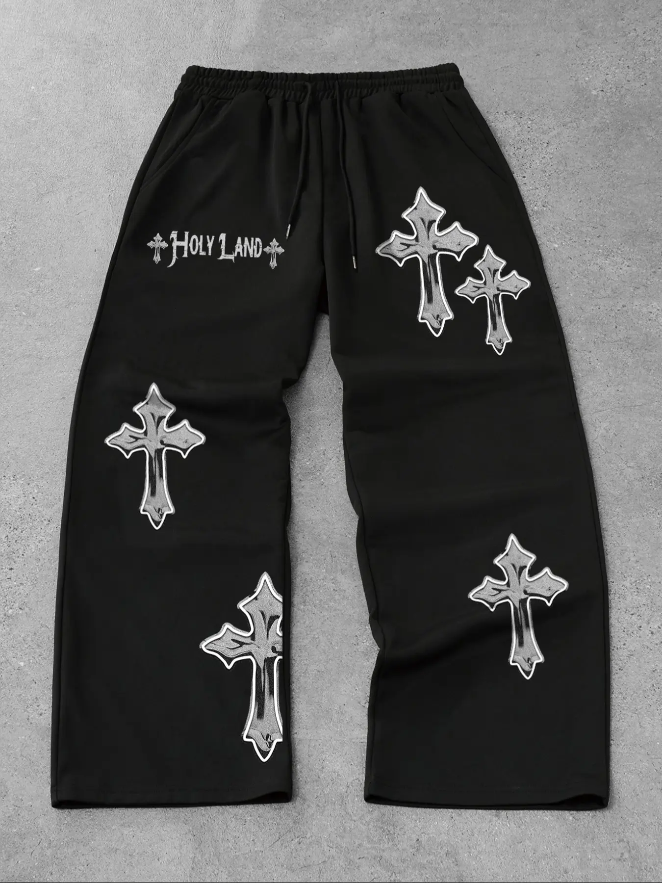 Men's Street Style Hip Hop Loose Fit Jeans, Wide Leg Skateboard Pants, Casual Relaxed Long Trousers, Fashionable Denim for Daily Wear